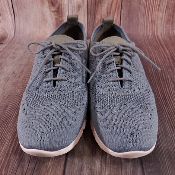 Cole Haan Womens 8.5 B Zerogrand Grand OS Gray Knit Oxford Wingtip Shoes W06727 - Picture 4 of 15